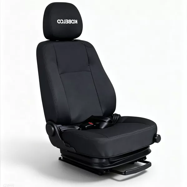 Replacement Excavator Operator Seat for Kobelco, Adjustable Cab Seat with Safety Belt Construction Machinery Spare Part