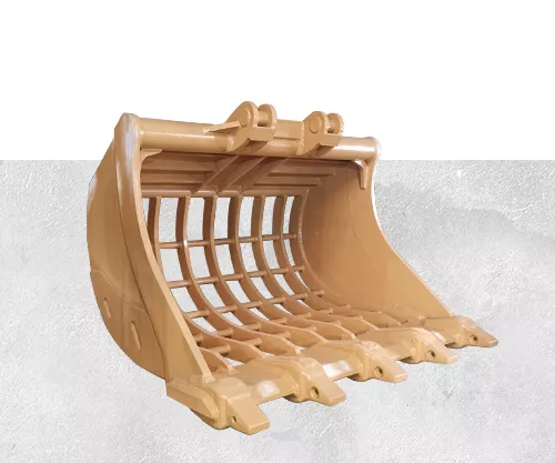 CAT365 excavator sieve bucket for soil and rock separation