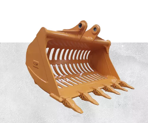 DX140 excavator sieve bucket for soil and rock separation