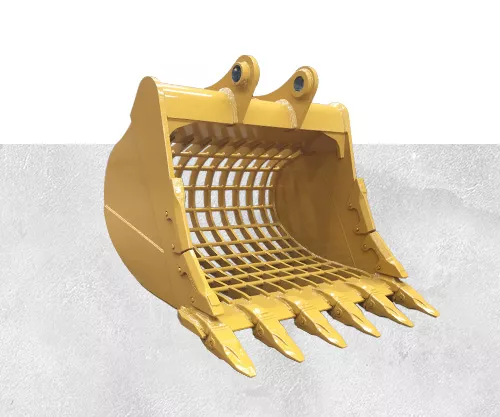 OEM replacement CAT338 excavator sieve bucket available in multiple mesh sizes factory direct