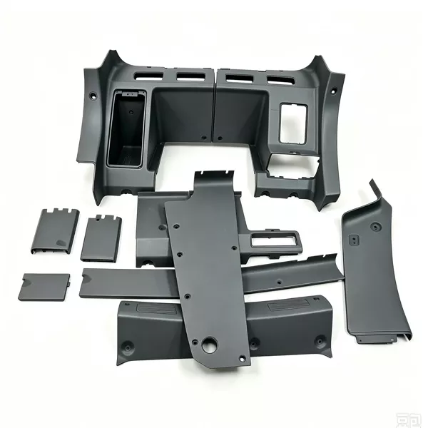 High quality ABS excavator cab interior trim panels, perfect replacement for worn, cracked or faded original cab interior parts. Fit Hyundai R225-9 excavator, easy direct installation, dustproof and sound insulation for cab renovation.
