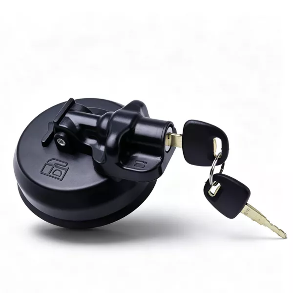 Locking fuel tank cap for excavator diesel tank, anti-theft fuel cap with matching keys