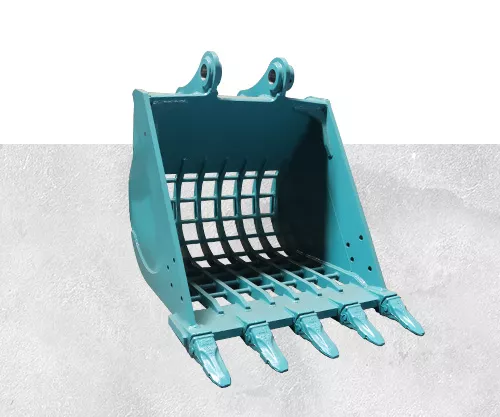 Kobelco SK180 excavator sieve bucket for soil and rock separation