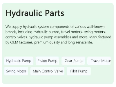 Hydraulic components for excavator, hydraulic pump, travel motor, swing motor, main control valve, cylinder block, piston, bushing, bearing, oil seal, OEM construction machinery spare parts